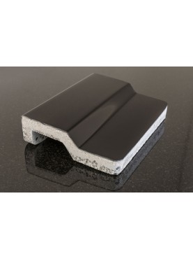 Diamond 35mm 900 x 900 Black Gloss Square Stone Slimline Shower Tray & Chrome Fast Flow Waste - DB9090S