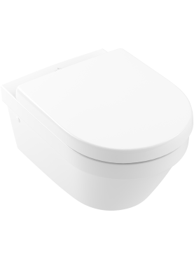Villeroy & Boch Architectura  Wall Mounted Rimless Pan Complete CW SC Seat White - 4694HR01