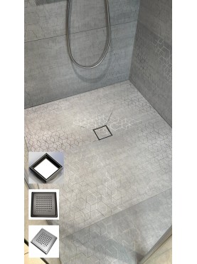 Diamond 850 x 850 Square Wet Room Complete Shower Tray Base Kit  - Model:  D10STCP